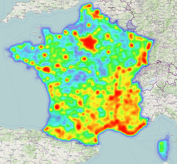 Carte de chaleur des clichés